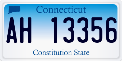 CT license plate AH13356