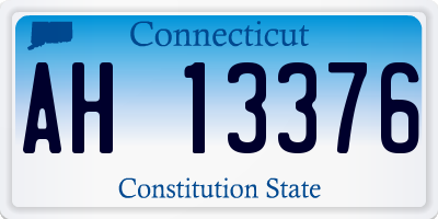 CT license plate AH13376