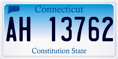 CT license plate AH13762