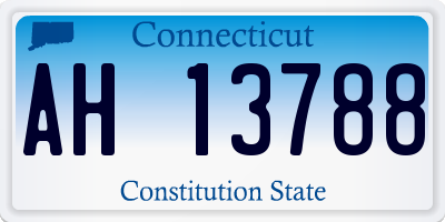 CT license plate AH13788
