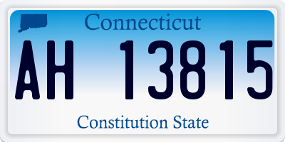 CT license plate AH13815