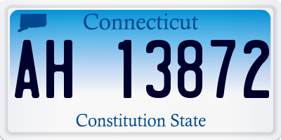 CT license plate AH13872