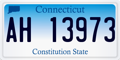 CT license plate AH13973