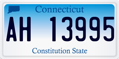 CT license plate AH13995