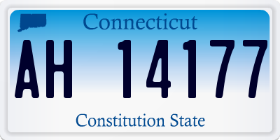 CT license plate AH14177