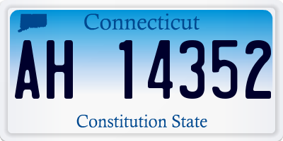 CT license plate AH14352