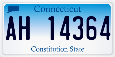 CT license plate AH14364