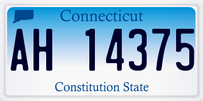 CT license plate AH14375
