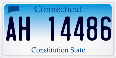 CT license plate AH14486