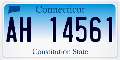 CT license plate AH14561