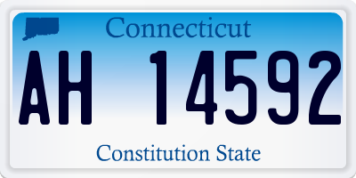 CT license plate AH14592