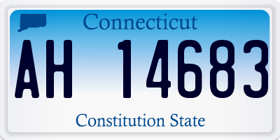 CT license plate AH14683