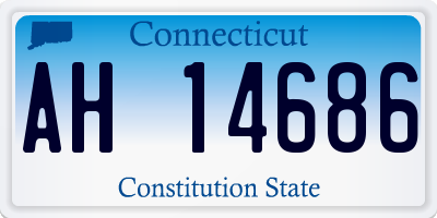 CT license plate AH14686