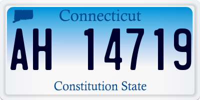CT license plate AH14719