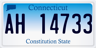 CT license plate AH14733