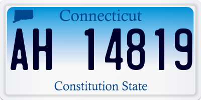 CT license plate AH14819