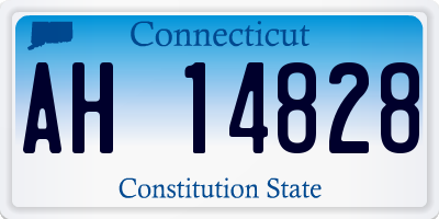 CT license plate AH14828