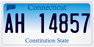 CT license plate AH14857