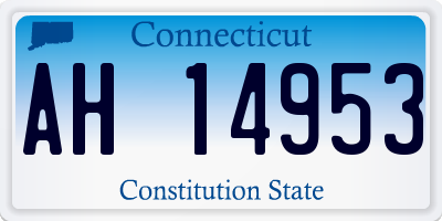 CT license plate AH14953