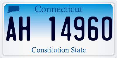 CT license plate AH14960