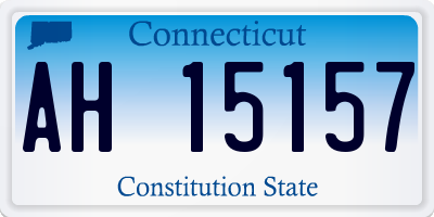 CT license plate AH15157