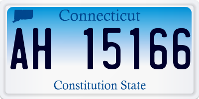 CT license plate AH15166