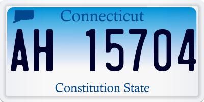 CT license plate AH15704