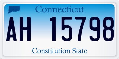 CT license plate AH15798