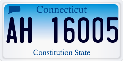CT license plate AH16005