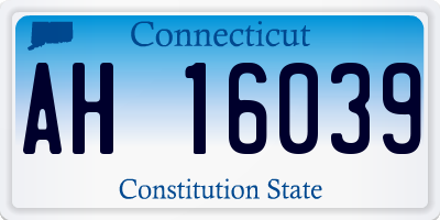 CT license plate AH16039