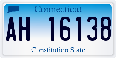 CT license plate AH16138