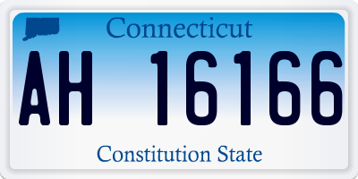 CT license plate AH16166