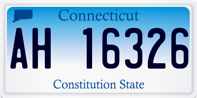 CT license plate AH16326