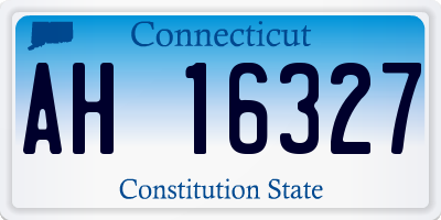 CT license plate AH16327