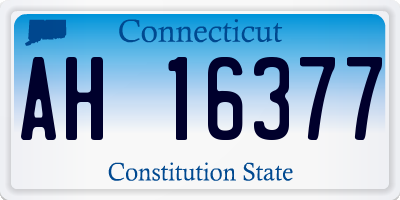 CT license plate AH16377