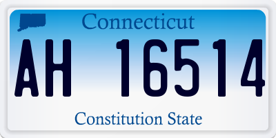 CT license plate AH16514