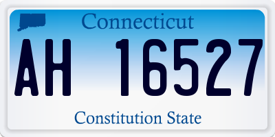 CT license plate AH16527