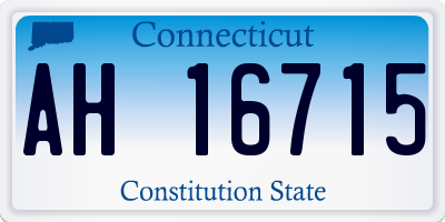CT license plate AH16715