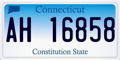 CT license plate AH16858