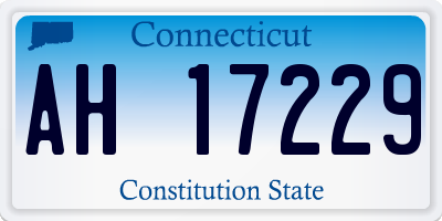 CT license plate AH17229