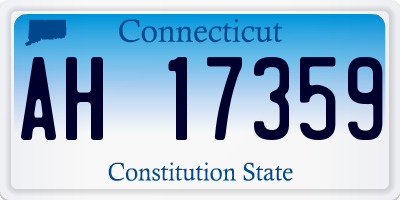 CT license plate AH17359