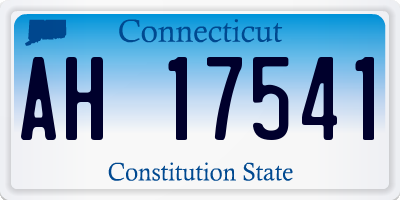 CT license plate AH17541
