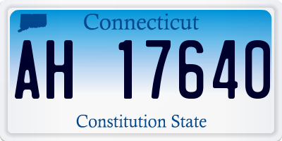 CT license plate AH17640