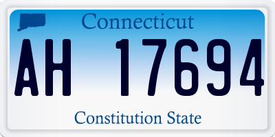 CT license plate AH17694