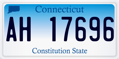 CT license plate AH17696