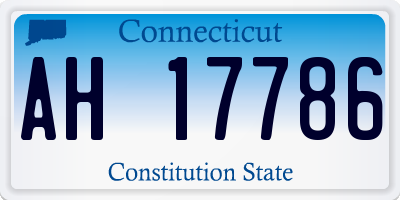 CT license plate AH17786