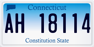 CT license plate AH18114
