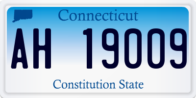 CT license plate AH19009