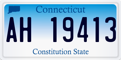 CT license plate AH19413