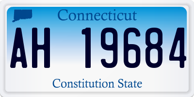 CT license plate AH19684